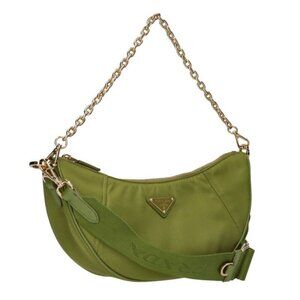Prada Re-Nylon Shoulder Bag with Chain